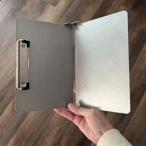 White Coat Medical Edition Clipboard Foldable Metal Hinge Conversion EKG QRS - Picture 4 of 6